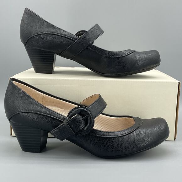 NEW Lifestride Women’s Rozz Mary Jane Pumps Black Size 7.5W - Picture 1 of 10